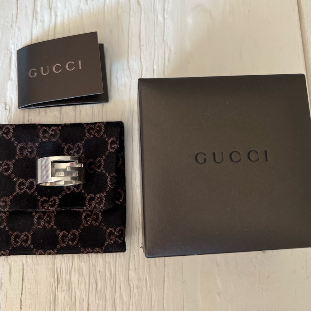 Authentic Silver G logo Ring